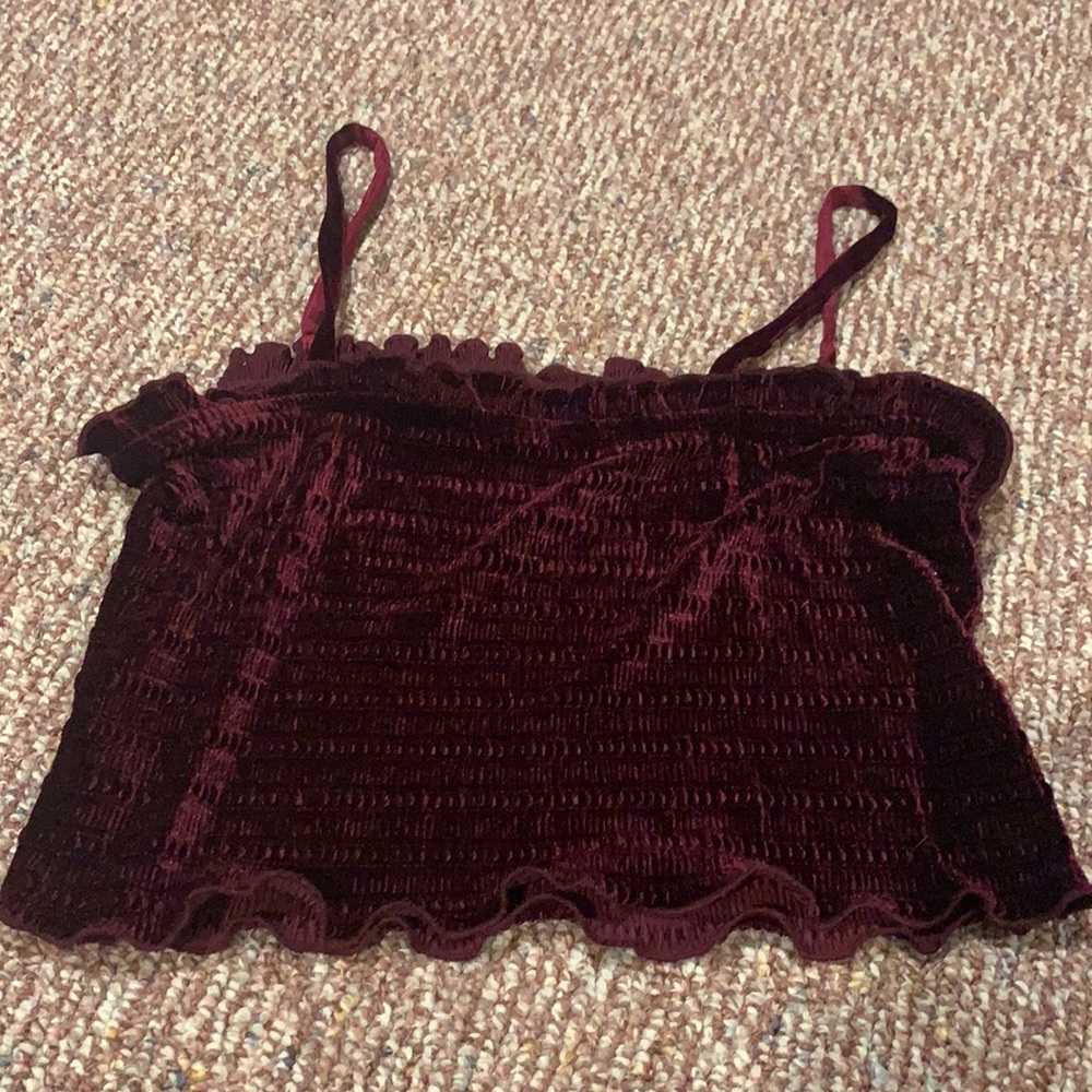Magenta Ruffle Tank Top - Picture 2 of 3